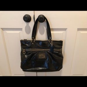 Black Coach patent handbag